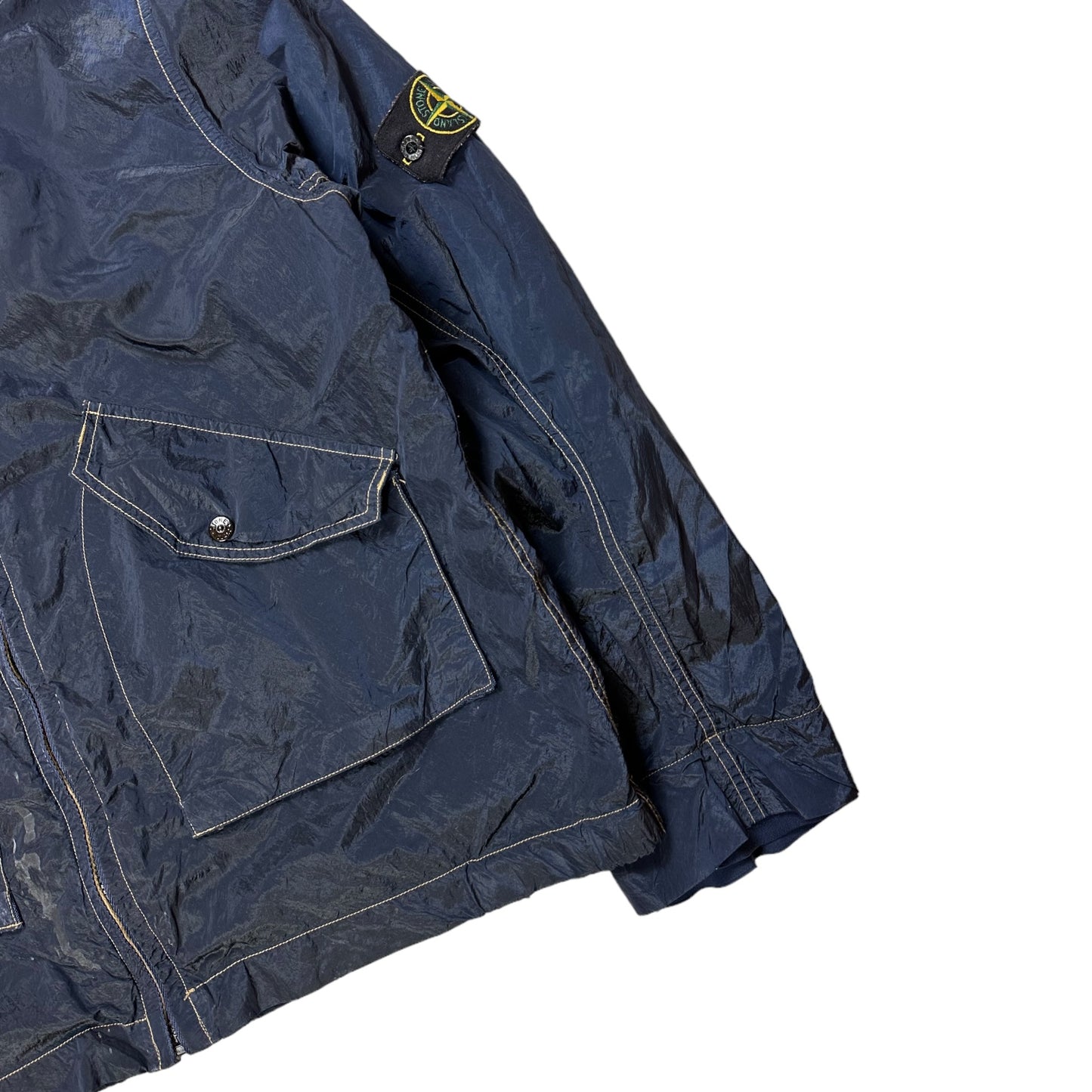 2005 Stone Island Nylon Metal Navy Blue Shimmer Jacket