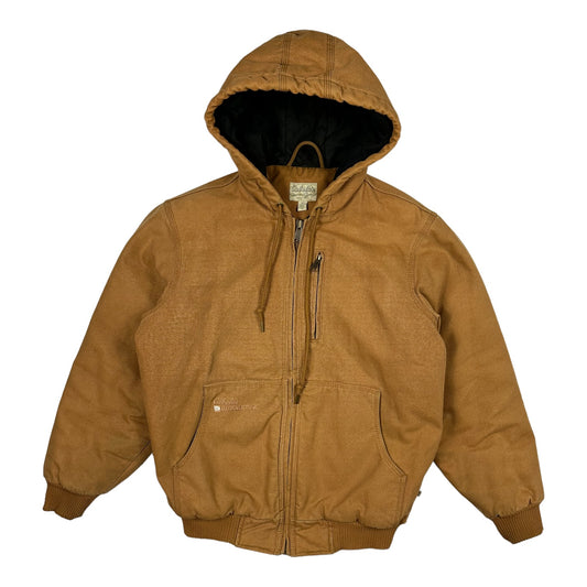 Cabelas Active Hooded Beige Workwear Jacket
