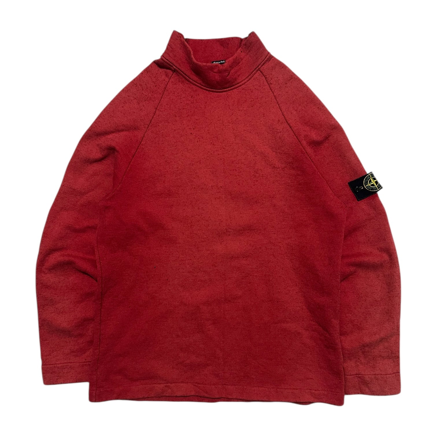 A/W 2000 Stone Island Red Mock Neck Sweatshirt – ROBS RACK