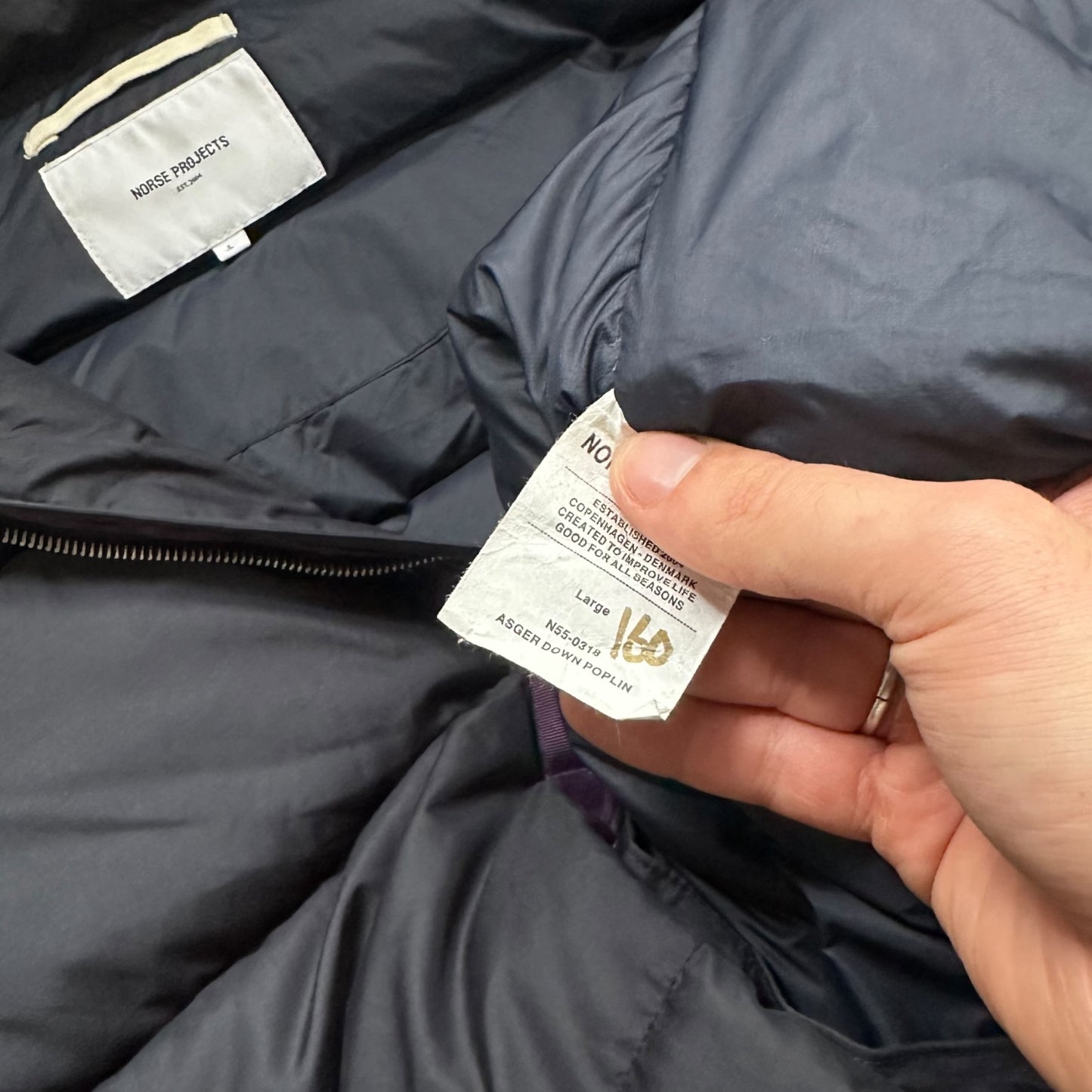 Norse Projects Navy Down Filled Jacket