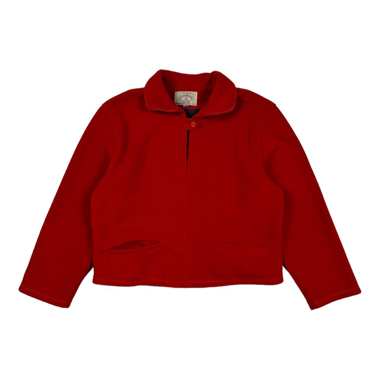 Vintage 1990s Armani Jeans Red Fleece Top