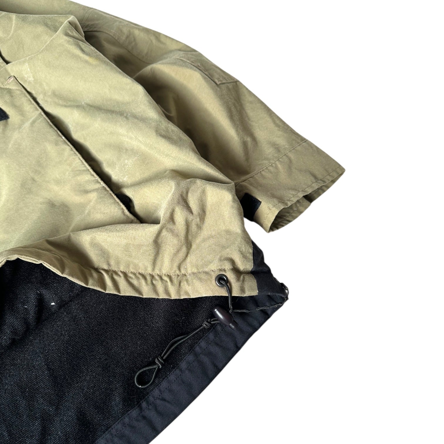 DKNY Beige Hooded Smock Jacket