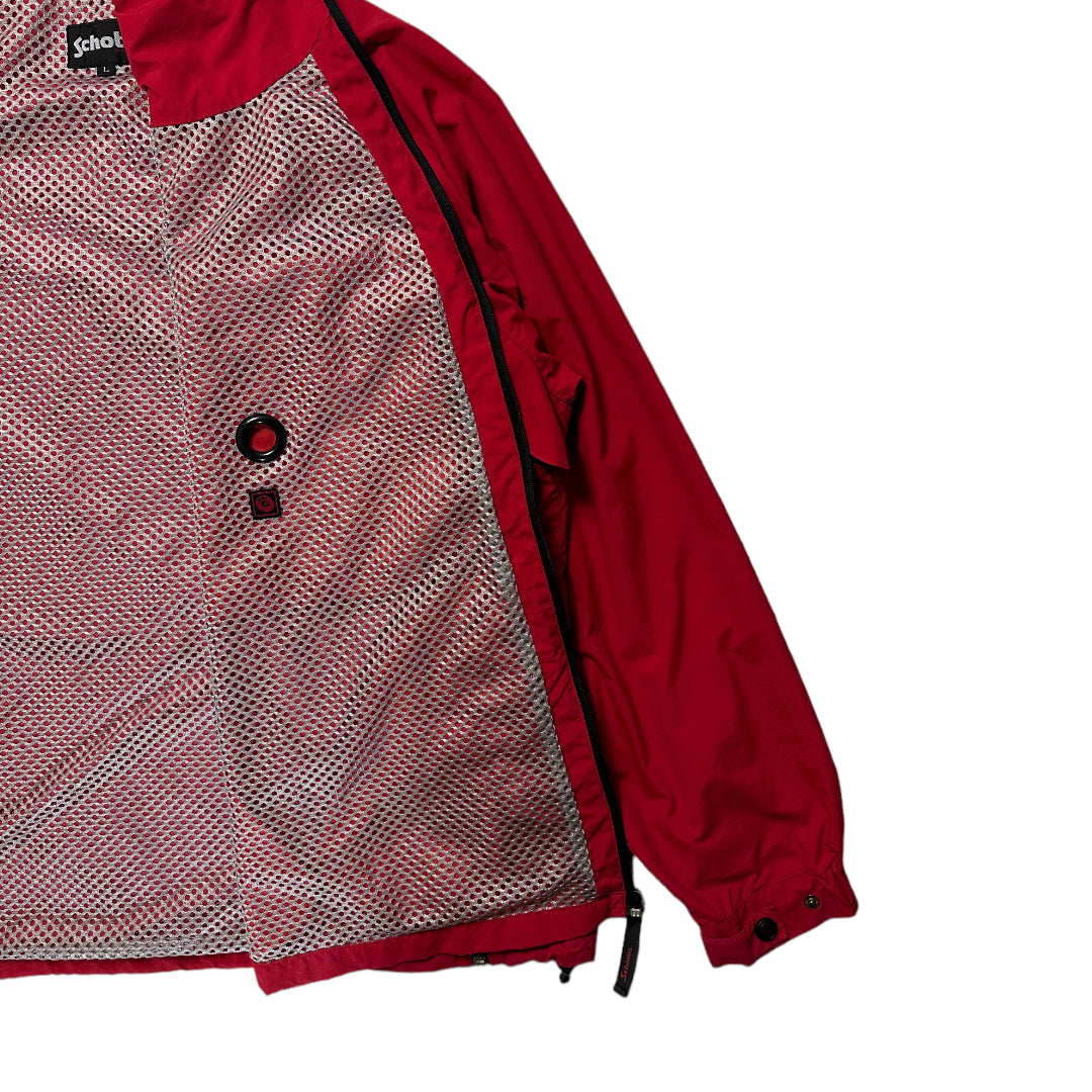 2000s Schott NYC Asymmetrical Red Zip Jacket