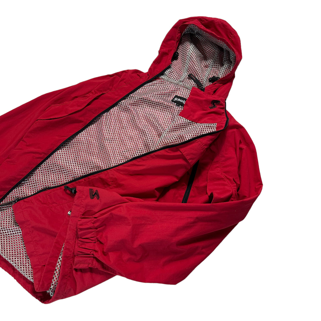 2000s Schott NYC Asymmetrical Red Zip Jacket