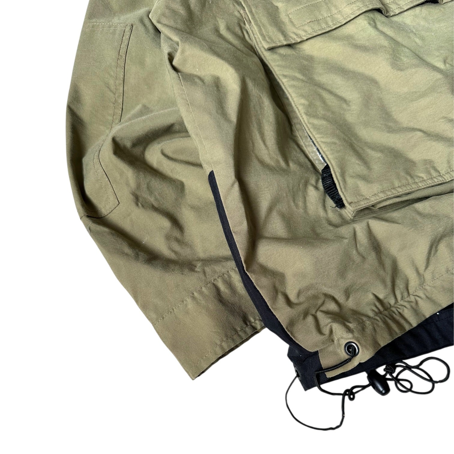 DKNY Beige Hooded Smock Jacket