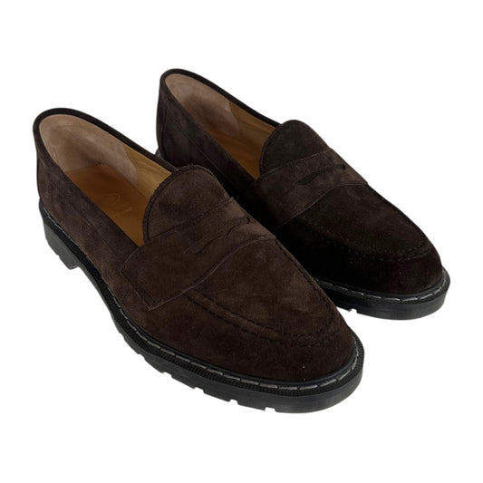 Oliver Spencer Solovair Brown Suede Penny Loafers