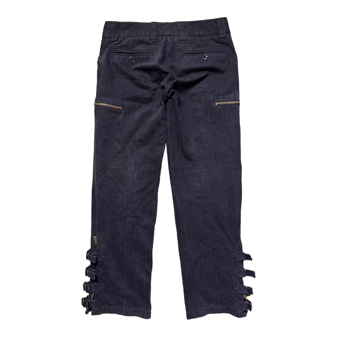 2000s Dolce Gabbana Bondage Strap Jeans Trousers