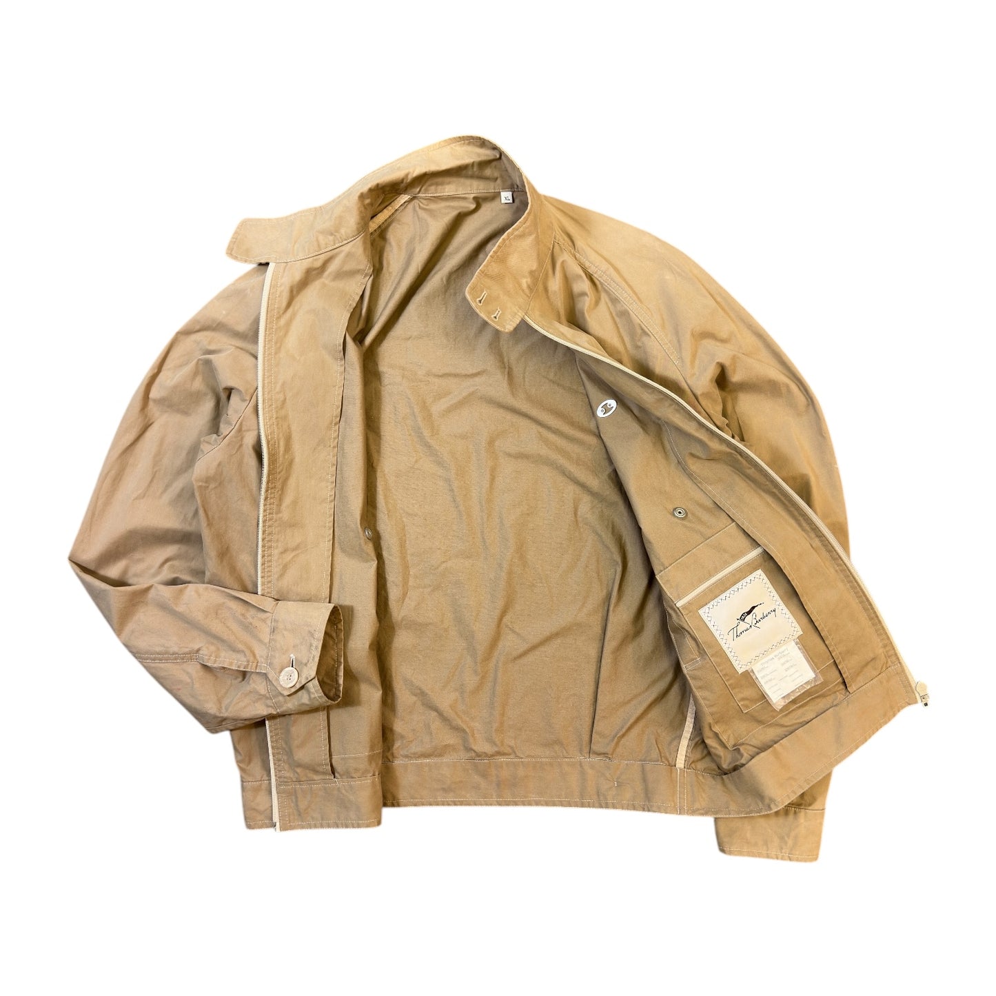 Thomas Burberry Concealed Pocket Cream Jacket