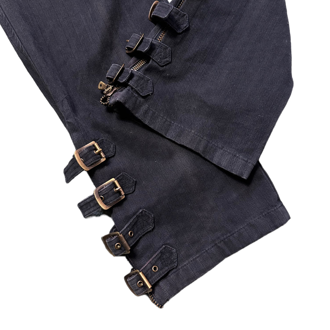2000s Dolce Gabbana Bondage Strap Jeans Trousers