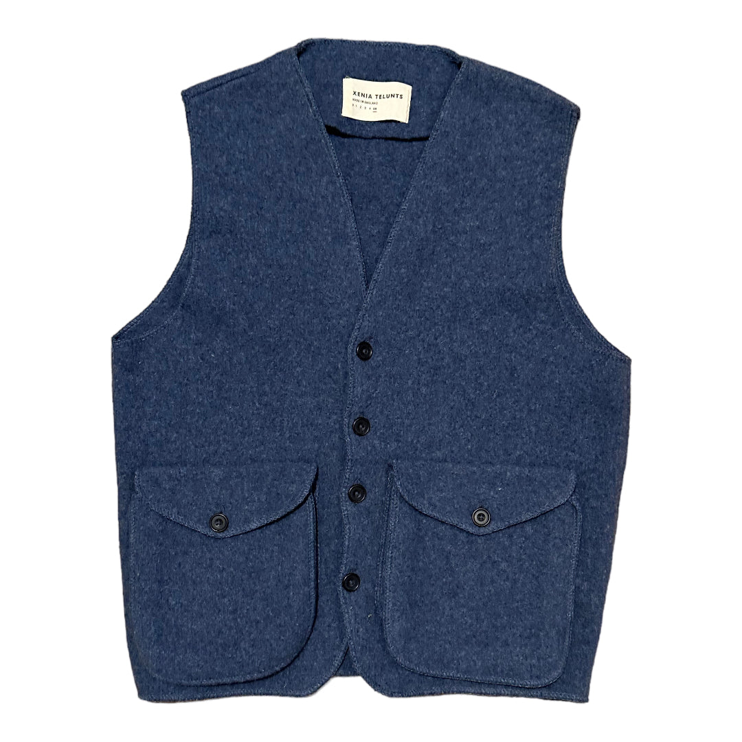 Xenia Telunts Blue Gilet Jacket