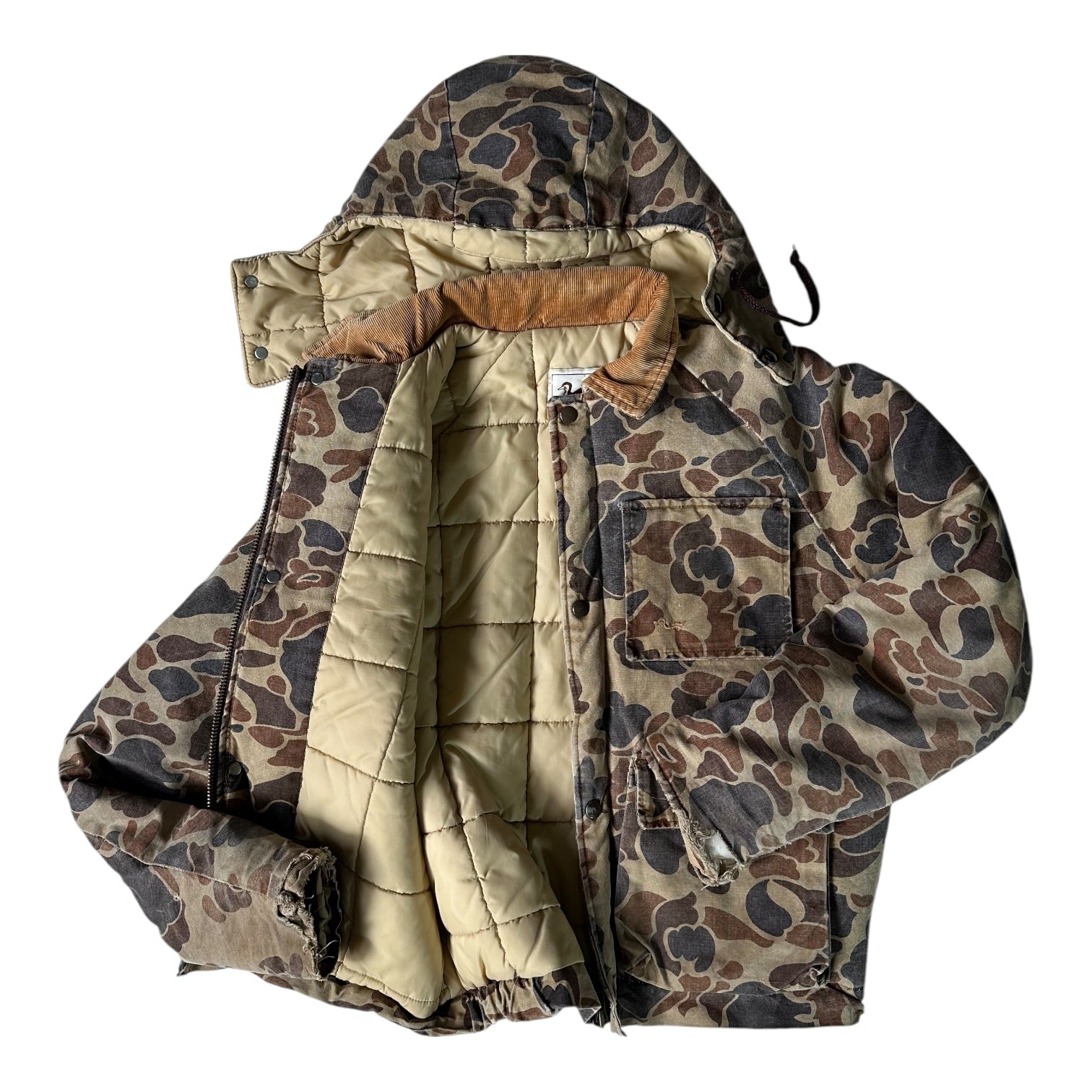 Duxbak Hooded Camouflage Hunting Jacket