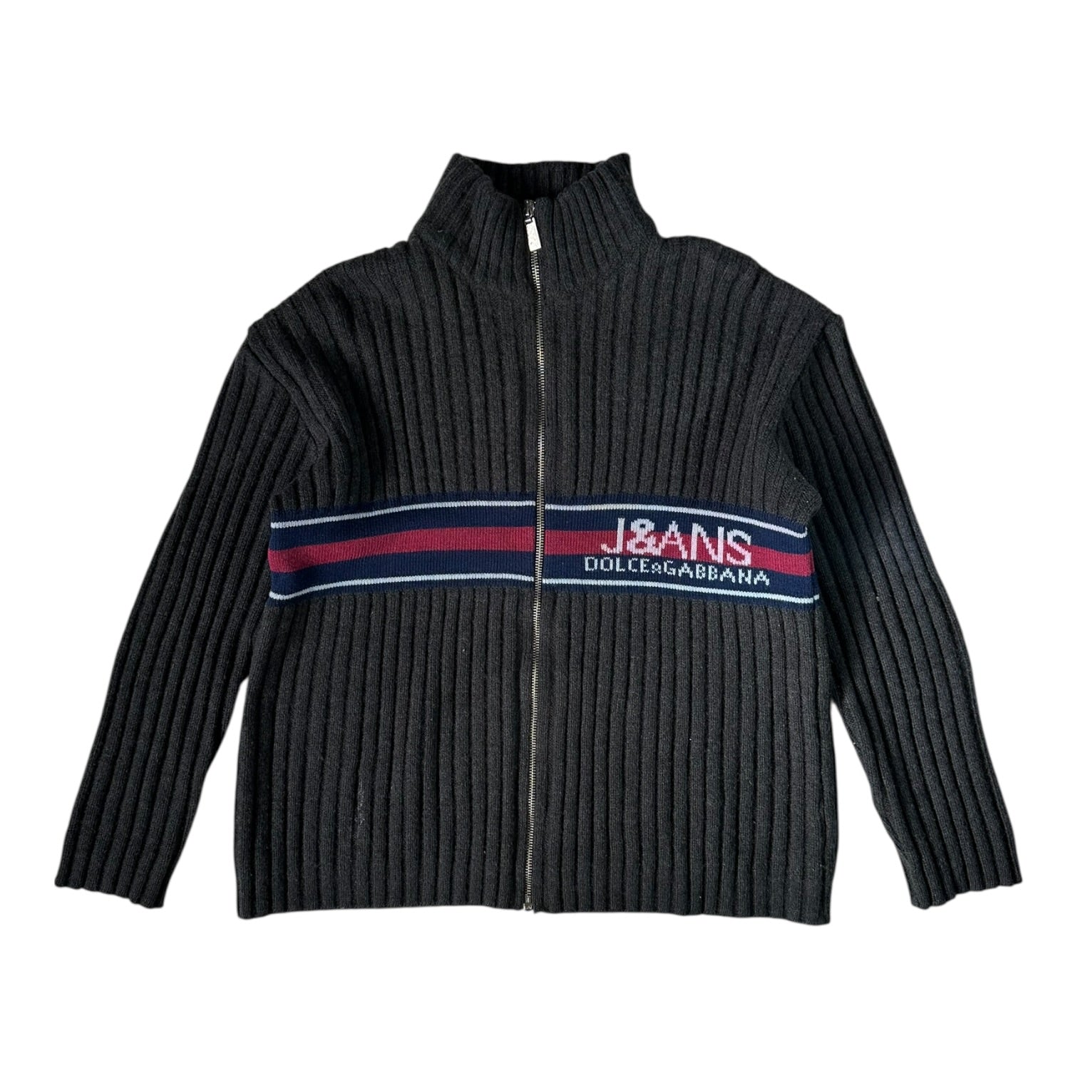 Dolce & Gabbana Brown Ribbed Cardigan