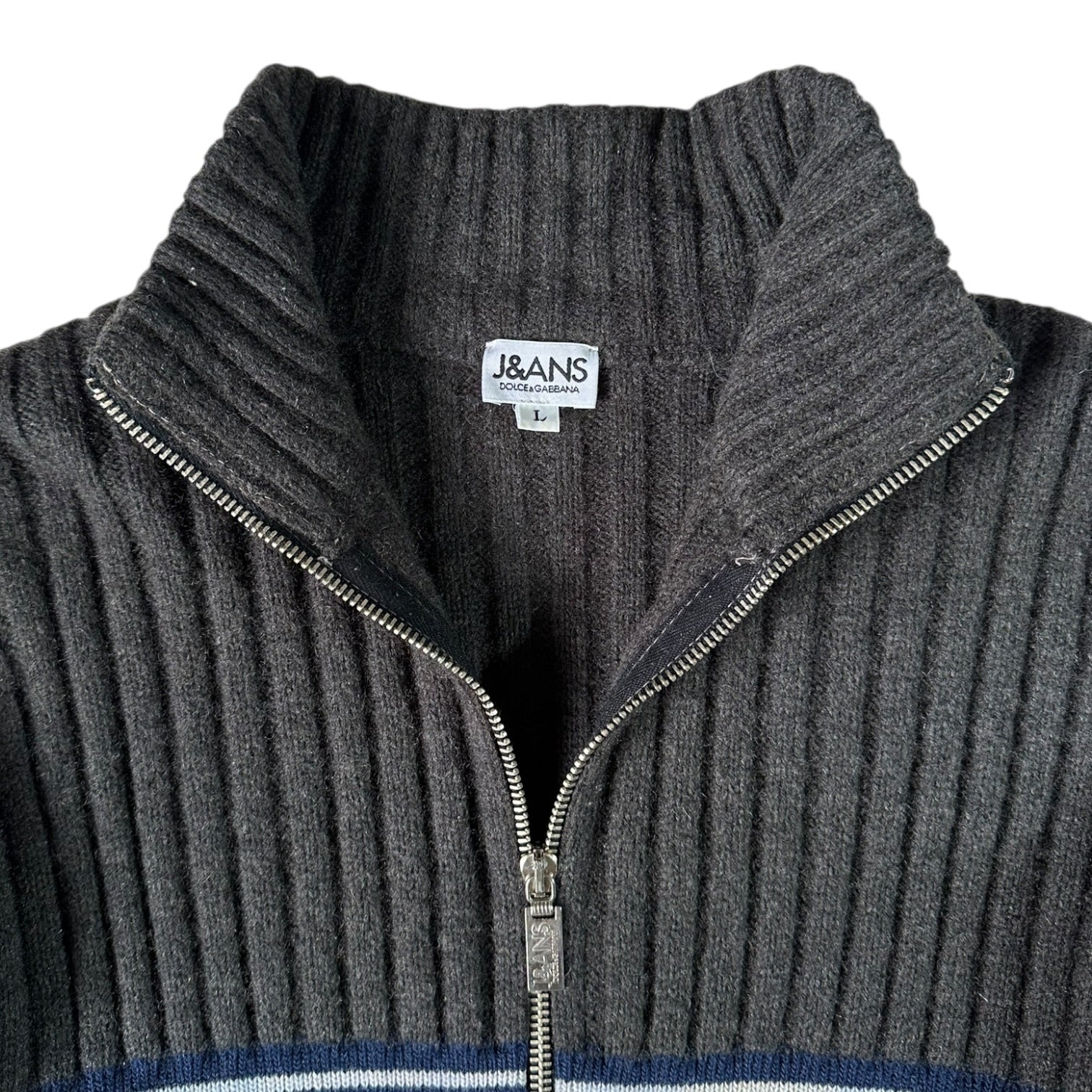 Dolce & Gabbana Brown Ribbed Cardigan