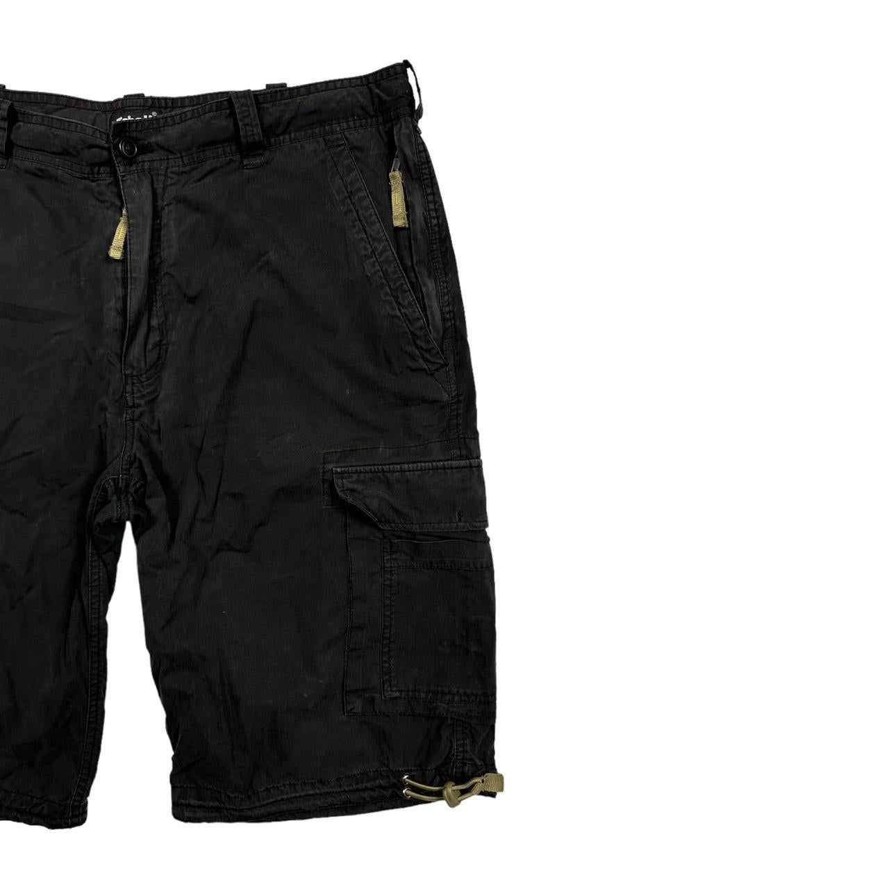 Schott Cargo Pocket Black Shorts