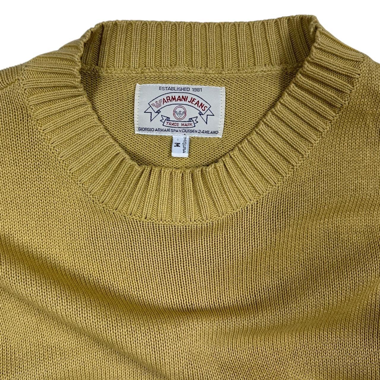 Vintage 1990s Armani Jeans Yellow Crewneck Sweatshirt