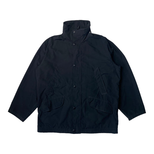 1990s Armani Jeans Black Trench Coat