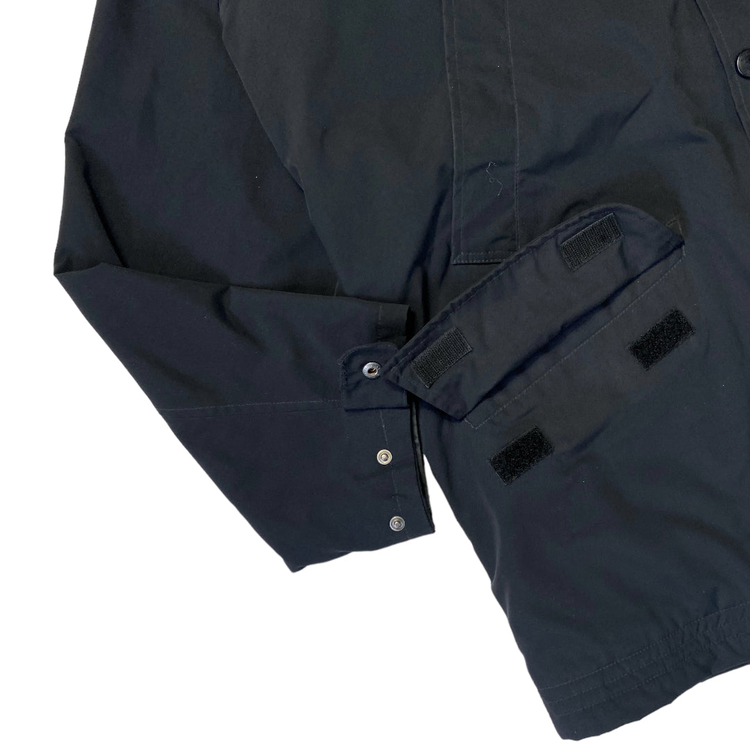 1990s Armani Jeans Black Trench Coat