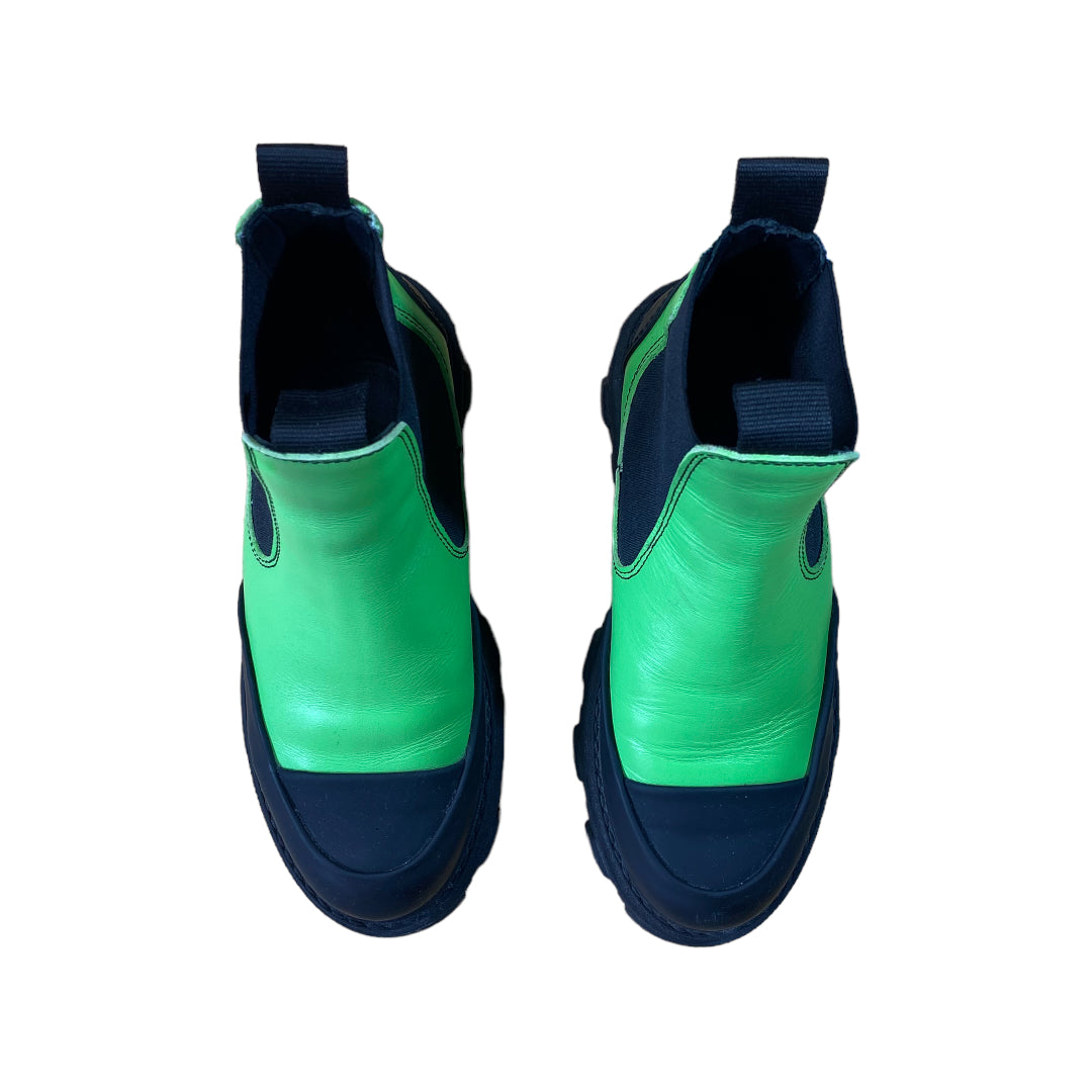 Ganni Green Ankle Boots